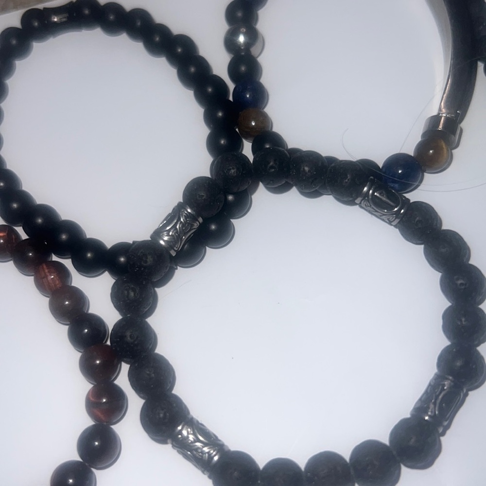 Bundle of 9 men’s beaded jewelry